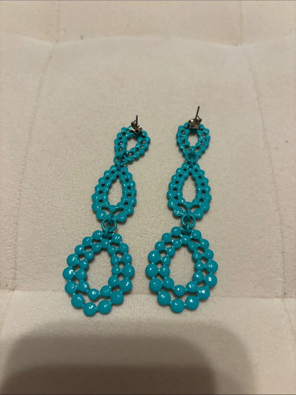 Turquoise Teardrop Beaded Dangle Earrings - Women Jewelry